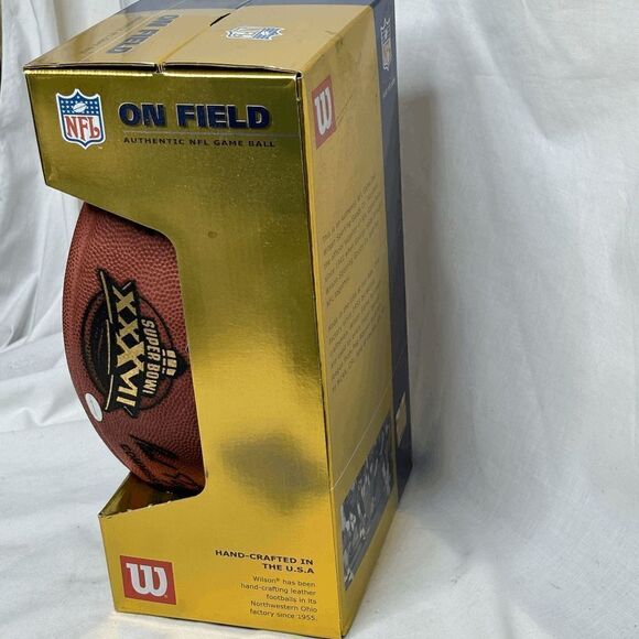Mike Alstott Offical Super Bowl XXXVII 37 NFL Football On Field Wilson w/COA - Picture 4 of 8